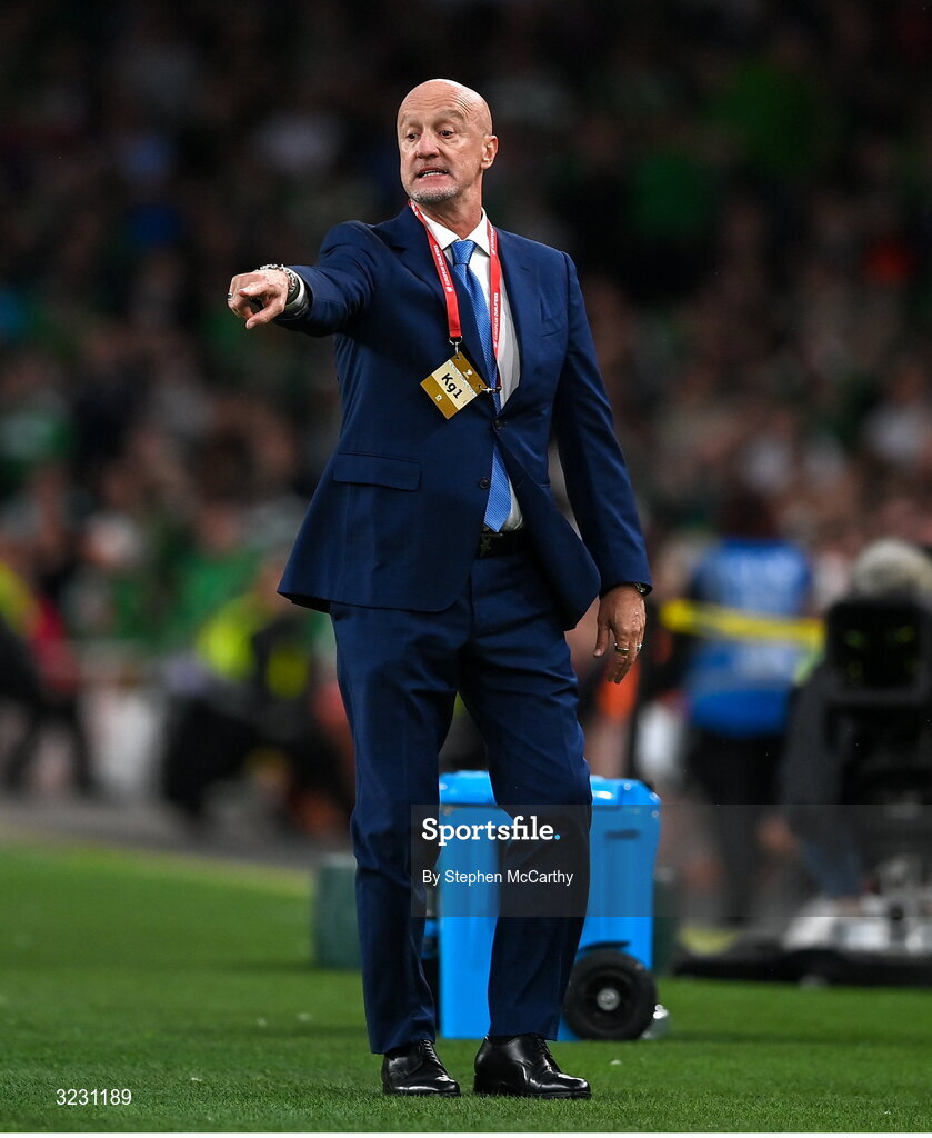 6 September 2025; Hungary head coach Marco Rossi during the FIFA World Cup 2026 Group F qualifying match between Republic of Ireland and Hungary at the Aviva Stadium in Dublin. Photo by Stephen McCarthy/Sportsfile