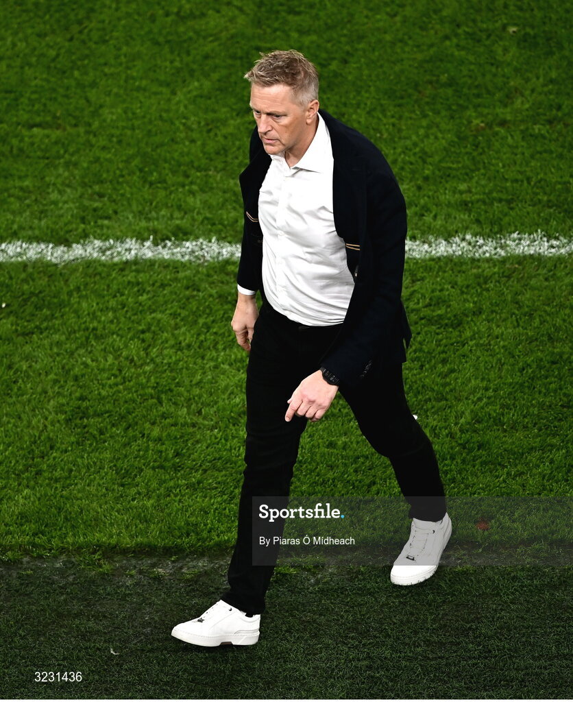 6 September 2025; Republic of Ireland head coach Heimir Hallgrimsson during the FIFA World Cup 2026 Group F qualifying match between Republic of Ireland and Hungary at the Aviva Stadium in Dublin. Photo by Piaras Ó Mídheach/Sportsfile