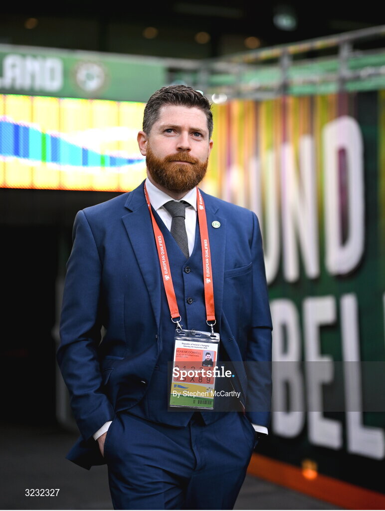 6 September 2025; FAI operations manager Sean McDonnell before the FIFA World Cup 2026 Group F qualifying match between Republic of Ireland and Hungary at the Aviva Stadium in Dublin. Photo by Stephen McCarthy/Sportsfile