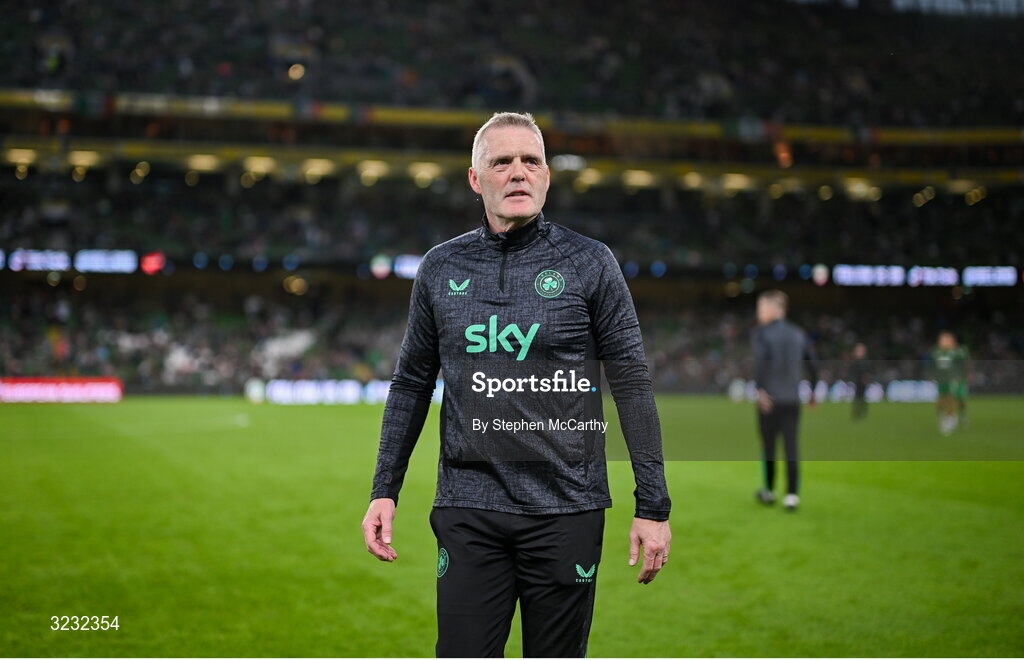 6 September 2025; Republic of Ireland goalkeeping coach Gudmundur Hreidarsson before the FIFA World Cup 2026 Group F qualifying match between Republic of Ireland and Hungary at the Aviva Stadium in Dublin. Photo by Stephen McCarthy/Sportsfile