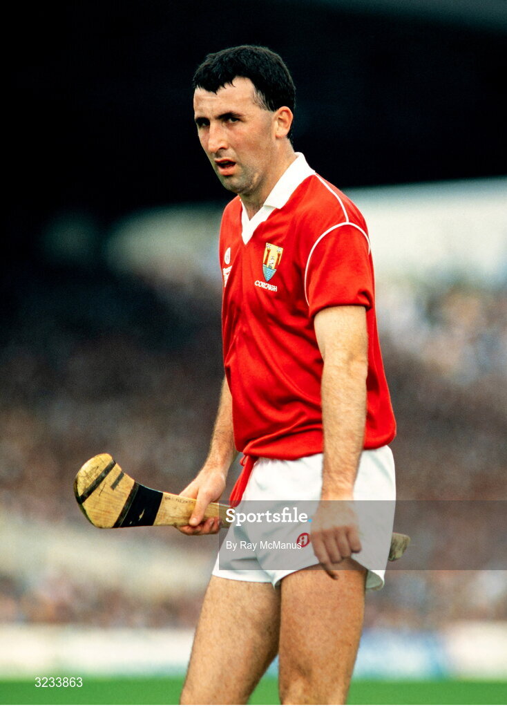 16 July 1990; Ger Fitzgerald of Cork during the Munster Senior Hurling Championship Final match between Tipperary and Cork at Semple Stadium in Thurles, Tipperary. Photo by Ray McManus/Sportsfile