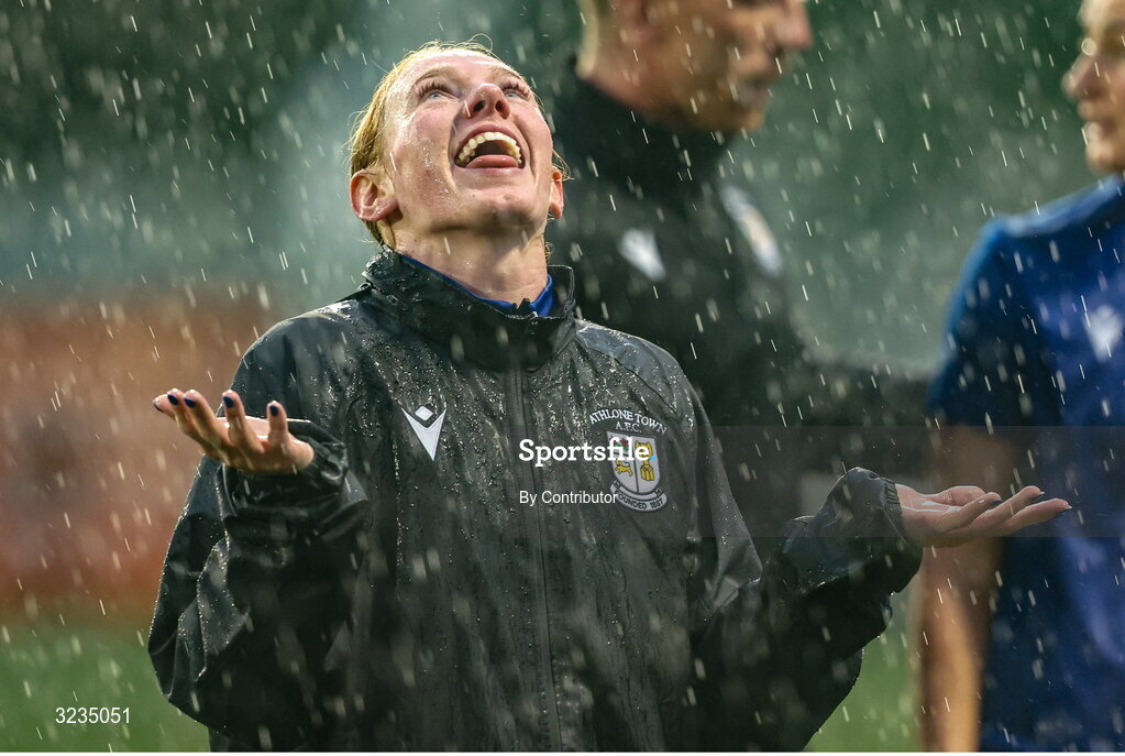 10 September 2025; Kelly Brady of Athlone Town before the UEFA Women's Europa Cup first qualifying round first leg match between Glasgow City and Athlone Town at Petershill Park in Glasgow, Scotland. Photo by Ross MacDonald/Sportsfile