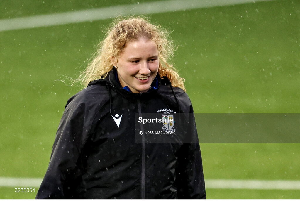 10 September 2025; Ciara O'Neill of Athlone Town before the UEFA Women's Europa Cup first qualifying round first leg match between Glasgow City and Athlone Town at Petershill Park in Glasgow, Scotland. Photo by Ross MacDonald/Sportsfile