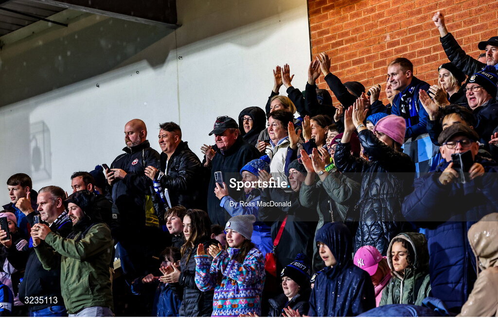 10 September 2025; Athlone Town supporters during the UEFA Women's Europa Cup first qualifying round first leg match between Glasgow City and Athlone Town at Petershill Park in Glasgow, Scotland. Photo by Ross MacDonald/Sportsfile