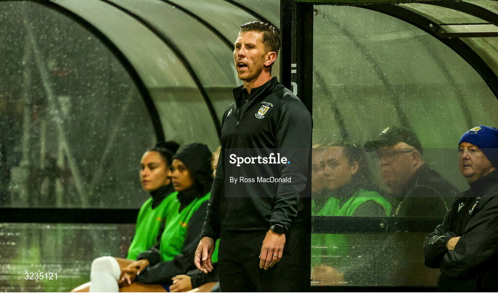 10 September 2025; Athlone Town interim manager John Sullivan during the UEFA Women's Europa Cup first qualifying round first leg match between Glasgow City and Athlone Town at Petershill Park in Glasgow, Scotland. Photo by Ross MacDonald/Sportsfile
