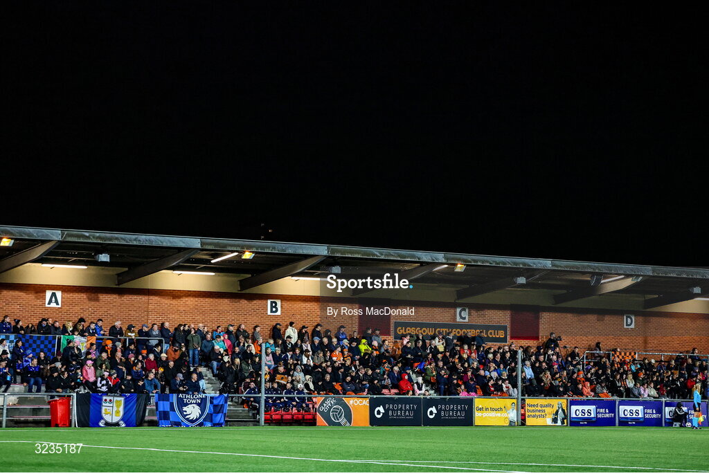 10 September 2025; A general view of the main stand during the UEFA Women's Europa Cup first qualifying round first leg match between Glasgow City and Athlone Town at Petershill Park in Glasgow, Scotland. Photo by Ross MacDonald/Sportsfile