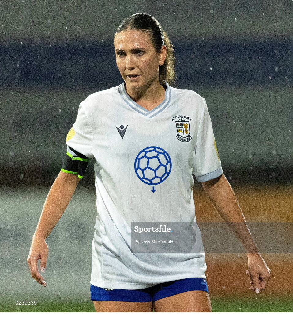 10 September 2025; Madison Gibson of Athlone Town during the UEFA Women's Europa Cup first qualifying round first leg match between Glasgow City and Athlone Town at Petershill Park in Glasgow, Scotland. Photo by Ross MacDonald/Sportsfile