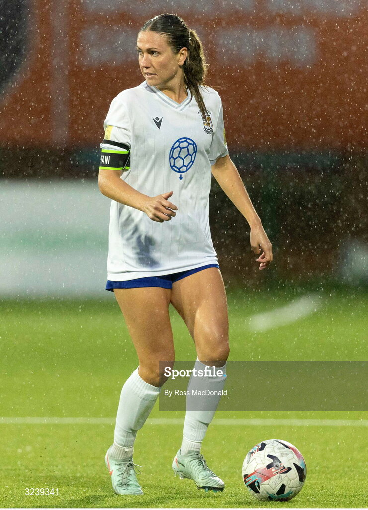 10 September 2025; Madison Gibson of Athlone Town during the UEFA Women's Europa Cup first qualifying round first leg match between Glasgow City and Athlone Town at Petershill Park in Glasgow, Scotland. Photo by Ross MacDonald/Sportsfile