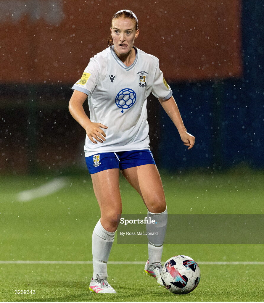 10 September 2025; Shauna Brennan of Athlone Town during the UEFA Women's Europa Cup first qualifying round first leg match between Glasgow City and Athlone Town at Petershill Park in Glasgow, Scotland. Photo by Ross MacDonald/Sportsfile