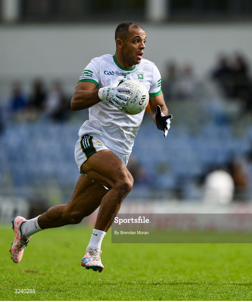 14 September 2025; Stefan Okunbor of Na Gaeil during the Kerry County Senior Club Football Championship final match between Dr Crokes and Na Gaeil at Austin Stack Park in Tralee, Kerry. Photo by Brendan Moran/Sportsfile