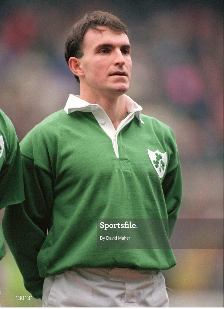 18 January 1992; David Curtis of Ireland prior to the Five Nations Rugby Championship between Ireland and Wales at Lansdowne Road in Dublin. Photo by David Maher/Sportsfile
