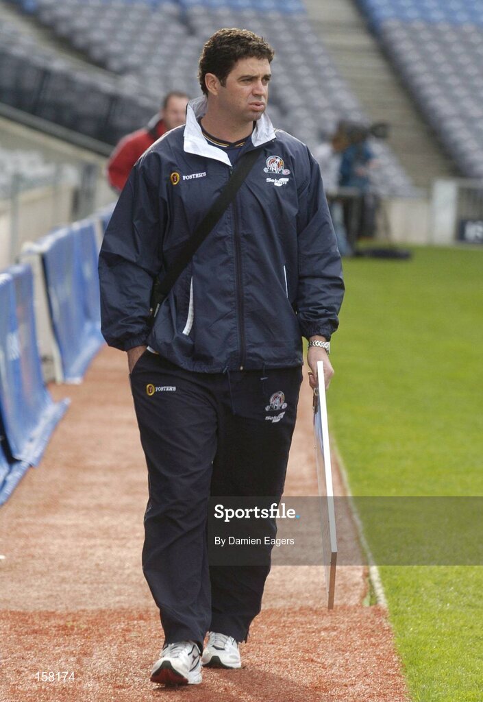 15 October 2004; Australian manager Gary Lyon takes a look at the Ireland International Rules team training. Croke Park, Dublin. Picture credit; Damien Eagers / SPORTSFILE
