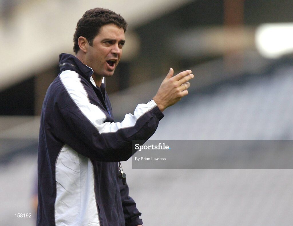 15 October 2004; Australian manager Gary Lyon issues instructions during Australian International Rules team training. Croke Park, Dublin. Picture credit; Brian Lawless / SPORTSFILE