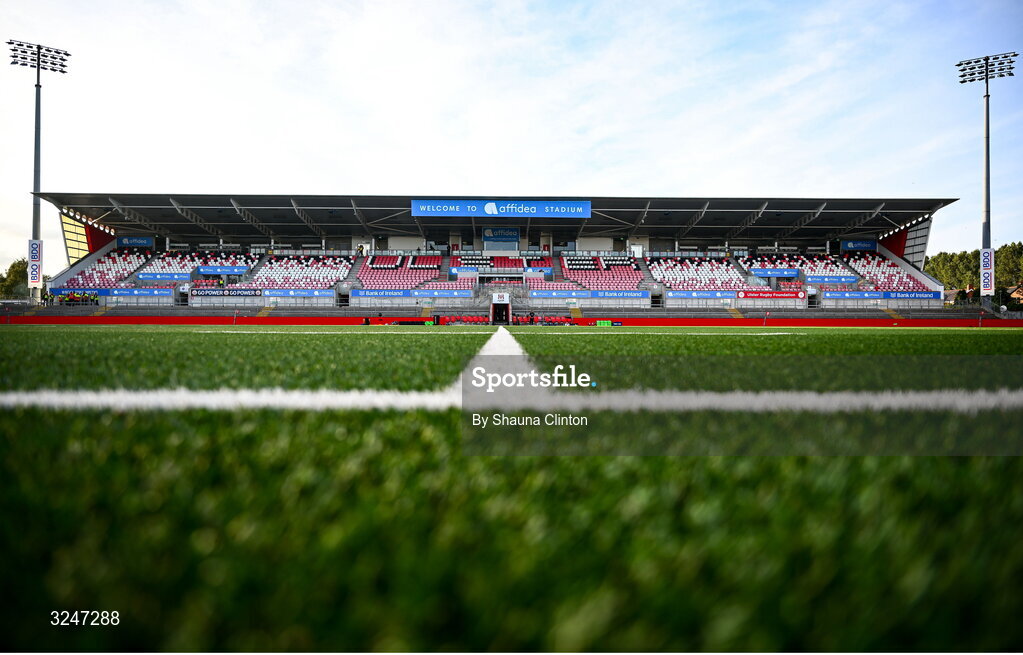 26 September 2025; A general view of Affidea Stadium before the United Rugby Championship match between Ulster and Dragons at Affidea Stadium in Belfast. Photo by Shauna Clinton/Sportsfile