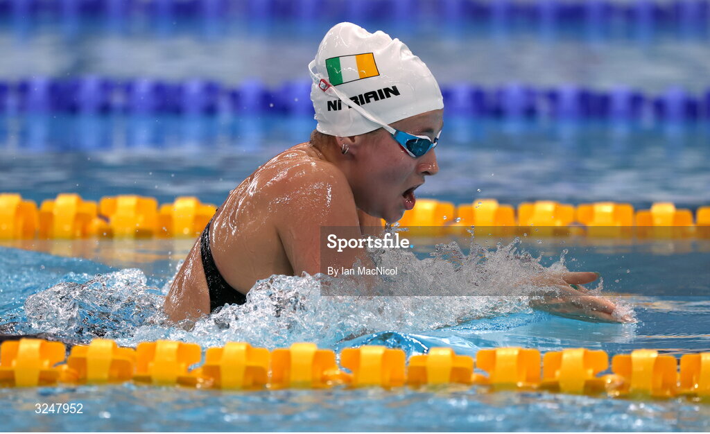 27 September 2025; Roisin Ni Riain of team Ireland competes in the heats of the Women’s 200m Medley SM13 during day seven of the Toyota World Para Swimming Championships at the OCBC Aquatic Centre in Singapore. Photo by Ian MacNicol/Sportsfile