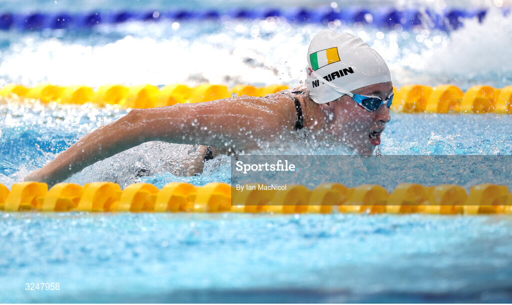 27 September 2025; Roisin Ni Riain of team Ireland competes in the heats of the Women’s 200m Medley SM13 during day seven of the Toyota World Para Swimming Championships at the OCBC Aquatic Centre in Singapore. Photo by Ian MacNicol/Sportsfile