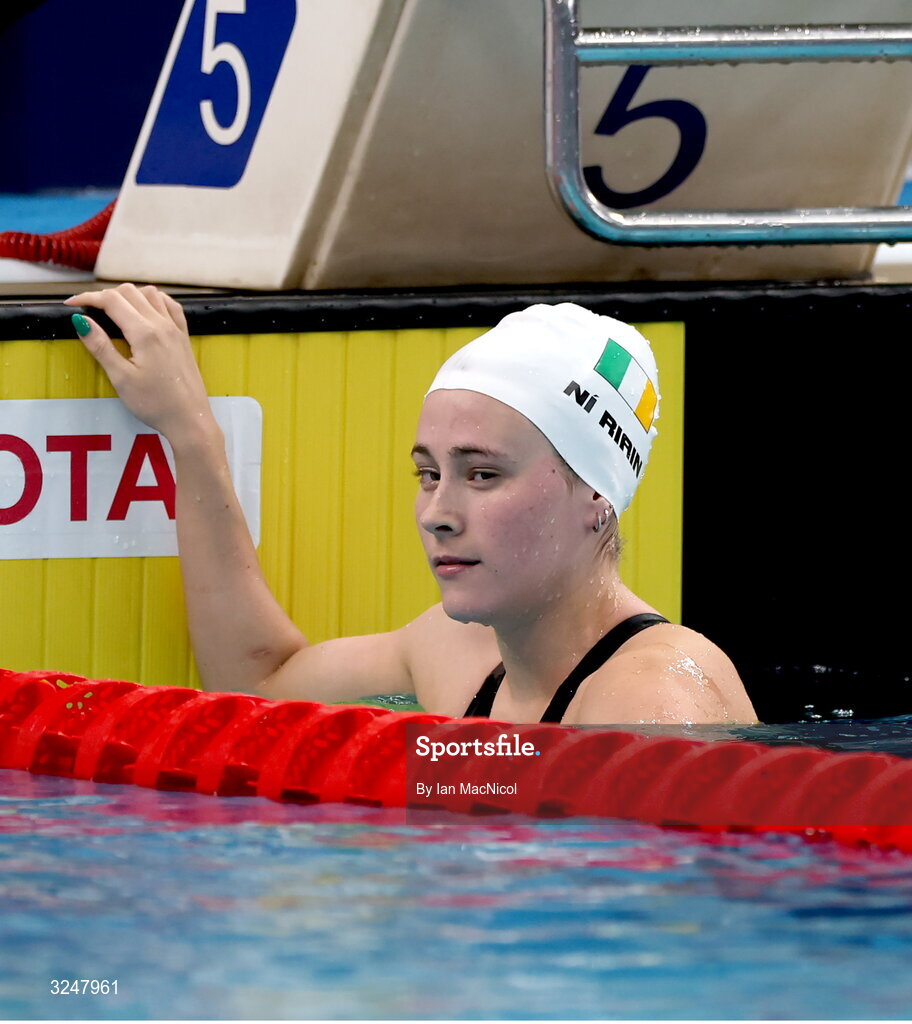 27 September 2025; Roisin Ni Riain of team Ireland after the heats of the Women’s 200m Medley SM13 during day seven of the Toyota World Para Swimming Championships at the OCBC Aquatic Centre in Singapore. Photo by Ian MacNicol/Sportsfile