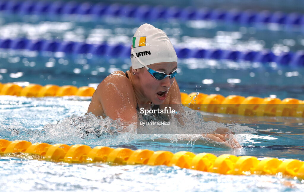 27 September 2025; Roisin Ni Riain of team Ireland competes in the heats of the Women’s 200m Medley SM13 during day seven of the Toyota World Para Swimming Championships at the OCBC Aquatic Centre in Singapore. Photo by Ian MacNicol/Sportsfile