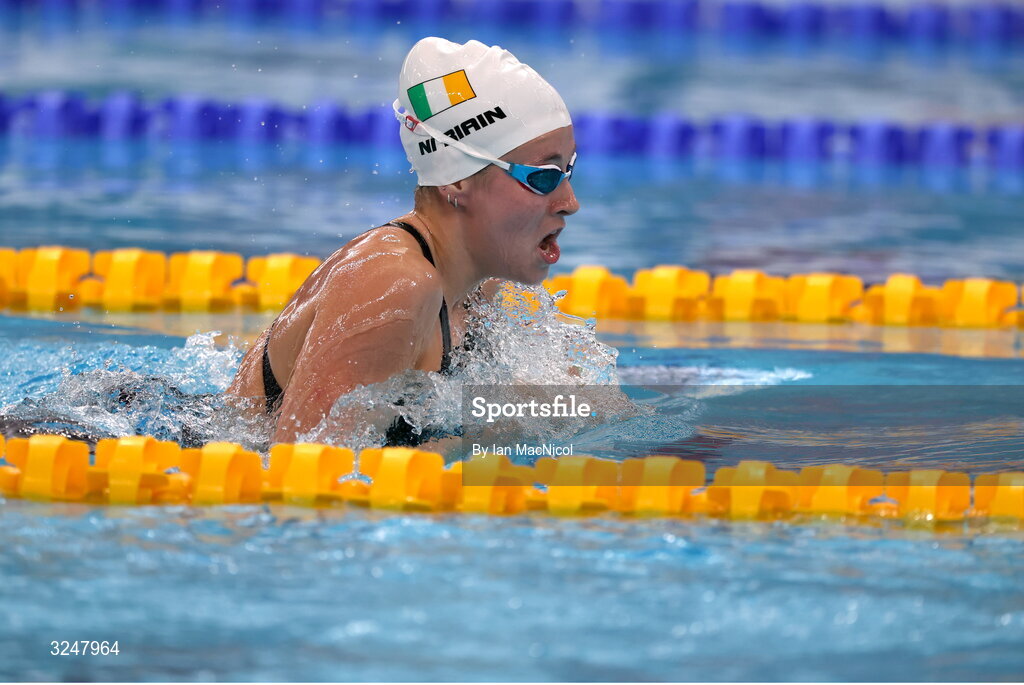 27 September 2025; Roisin Ni Riain of team Ireland competes in the heats of the Women’s 200m Medley SM13 during day seven of the Toyota World Para Swimming Championships at the OCBC Aquatic Centre in Singapore. Photo by Ian MacNicol/Sportsfile