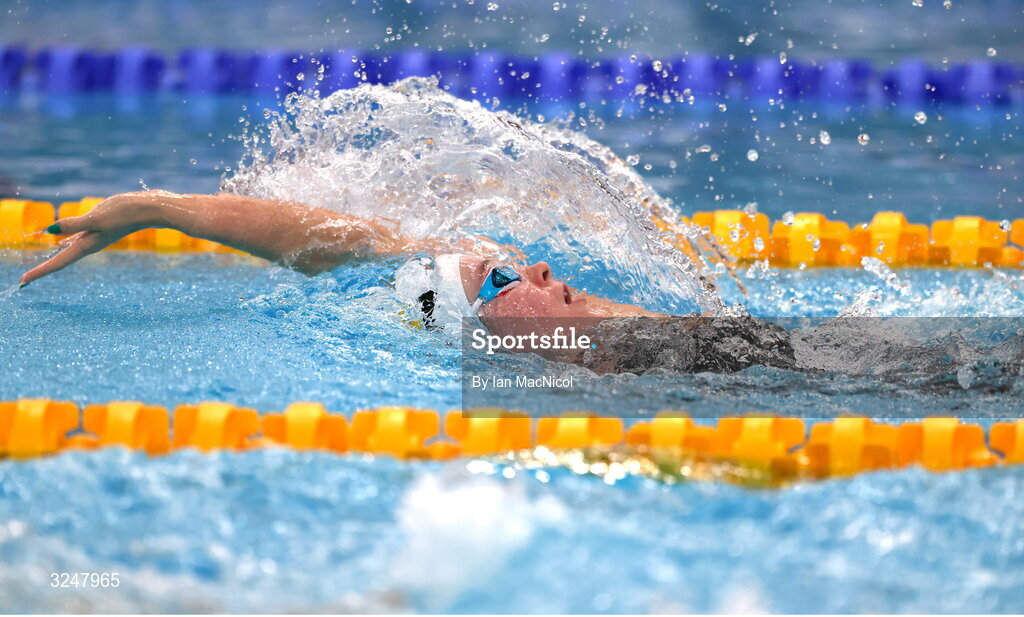27 September 2025; Roisin Ni Riain of team Ireland competes in the heats of the Women’s 200m Medley SM13 during day seven of the Toyota World Para Swimming Championships at the OCBC Aquatic Centre in Singapore. Photo by Ian MacNicol/Sportsfile