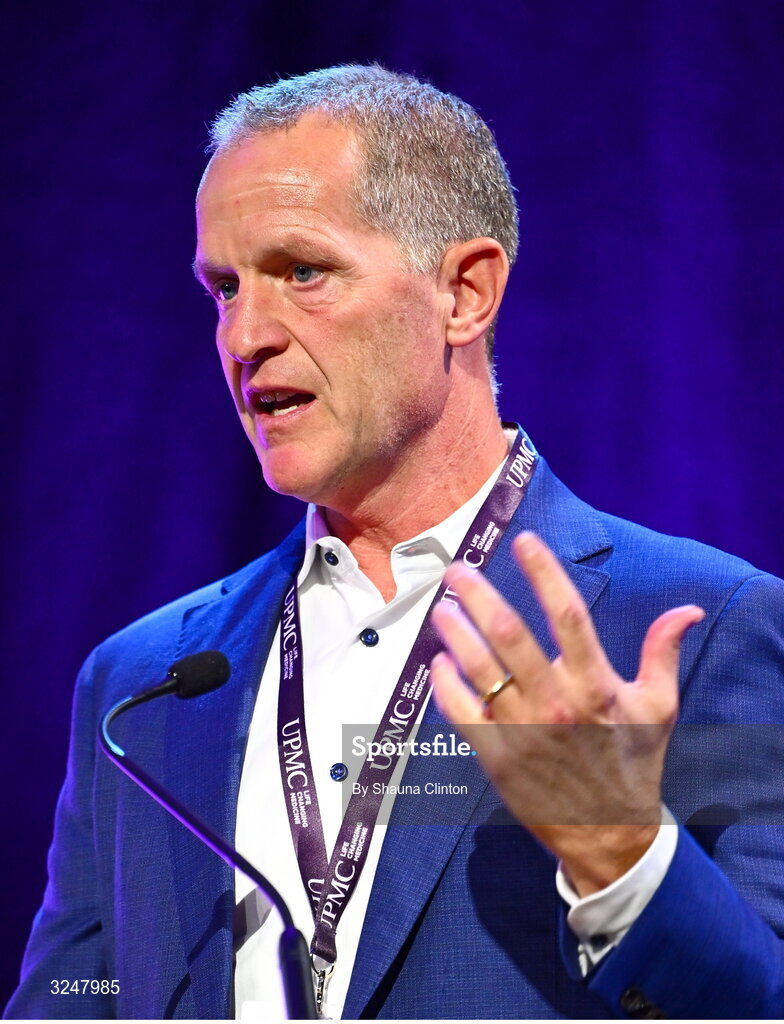 27 September 2025; UPMC Concussion Program director Michael Collins PhD during the UPMC Orthopaedic Care and Sports Medicine Conference at The Convention Centre in Dublin. Photo by Shauna Clinton/Sportsfile