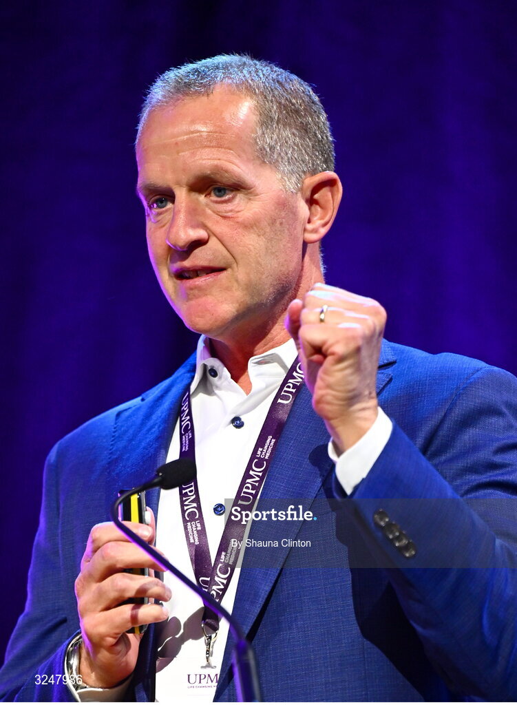 27 September 2025; UPMC Concussion Program director Michael Collins PhD during the UPMC Orthopaedic Care and Sports Medicine Conference at The Convention Centre in Dublin. Photo by Shauna Clinton/Sportsfile