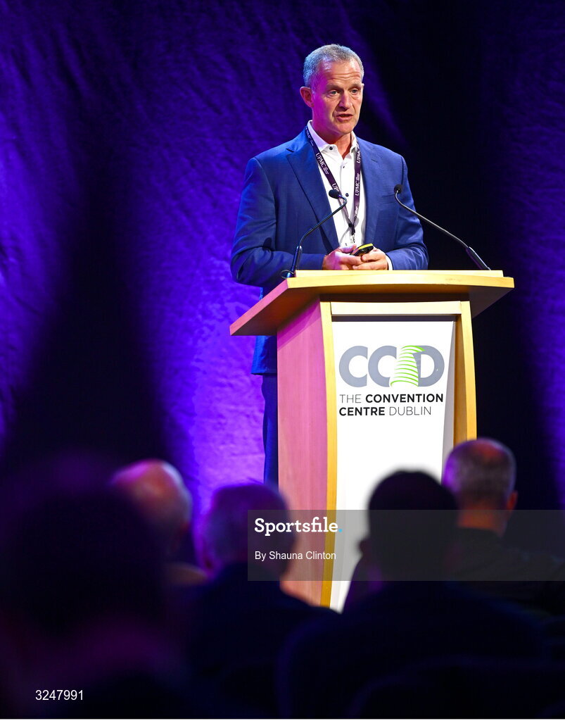 27 September 2025; UPMC Concussion Program director Michael Collins PhD during the UPMC Orthopaedic Care and Sports Medicine Conference at The Convention Centre in Dublin. Photo by Shauna Clinton/Sportsfile