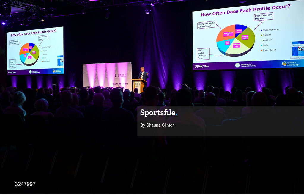 27 September 2025; UPMC Concussion Program director Michael Collins PhD during the UPMC Orthopaedic Care and Sports Medicine Conference at The Convention Centre in Dublin. Photo by Shauna Clinton/Sportsfile