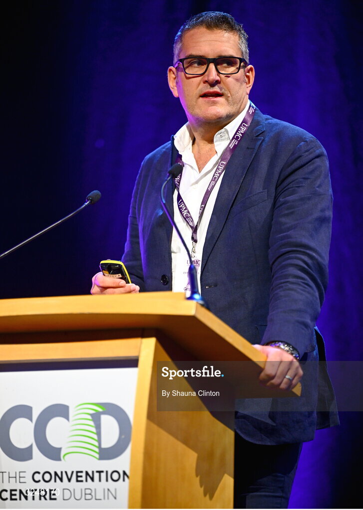 27 September 2025; Chief of Surgery at Aspetar Sport Medicine Hospital, Doha, Qatar, Alan Getgood during the UPMC Orthopaedic Care and Sports Medicine Conference at The Convention Centre in Dublin. Photo by Shauna Clinton/Sportsfile