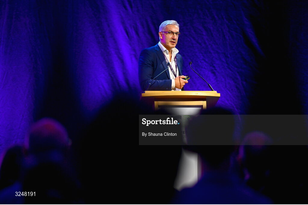 27 September 2025; UMPC Sports Surgery Clinic consultant orthopaedic surgeon Mr Mihai Vioreanu during the UPMC Orthopaedic Care and Sports Medicine Conference at The Convention Centre in Dublin. Photo by Shauna Clinton/Sportsfile