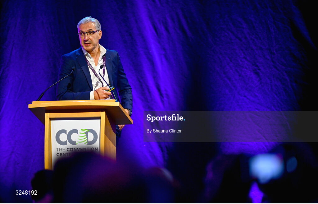 27 September 2025; UMPC Sports Surgery Clinic consultant orthopaedic surgeon Mr Mihai Vioreanu during the UPMC Orthopaedic Care and Sports Medicine Conference at The Convention Centre in Dublin. Photo by Shauna Clinton/Sportsfile