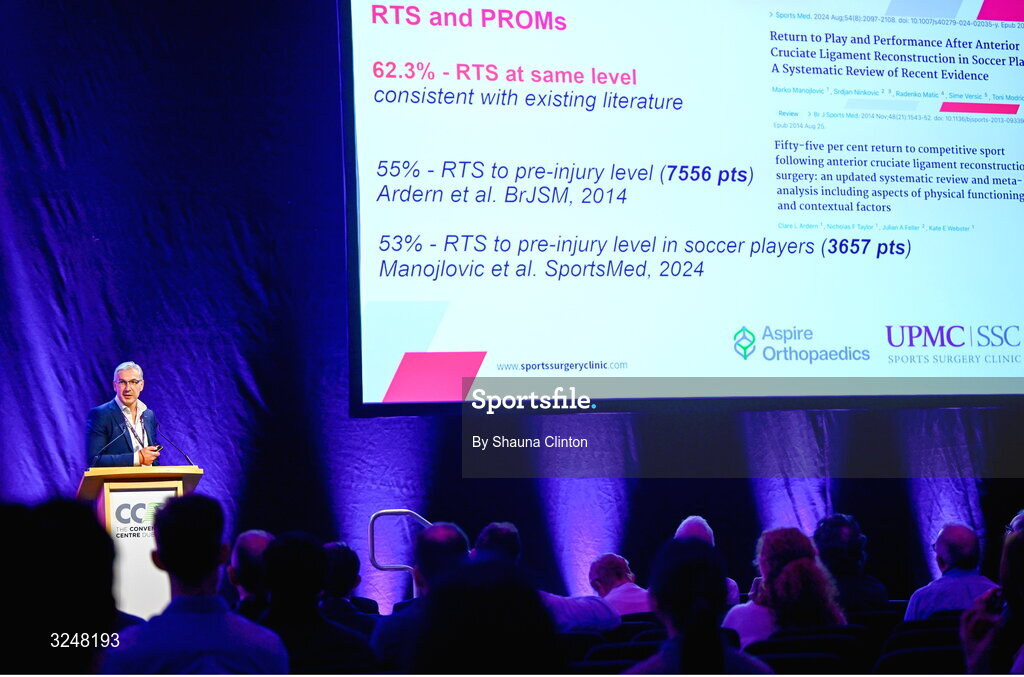 27 September 2025; UMPC Sports Surgery Clinic consultant orthopaedic surgeon Mr Mihai Vioreanu during the UPMC Orthopaedic Care and Sports Medicine Conference at The Convention Centre in Dublin. Photo by Shauna Clinton/Sportsfile