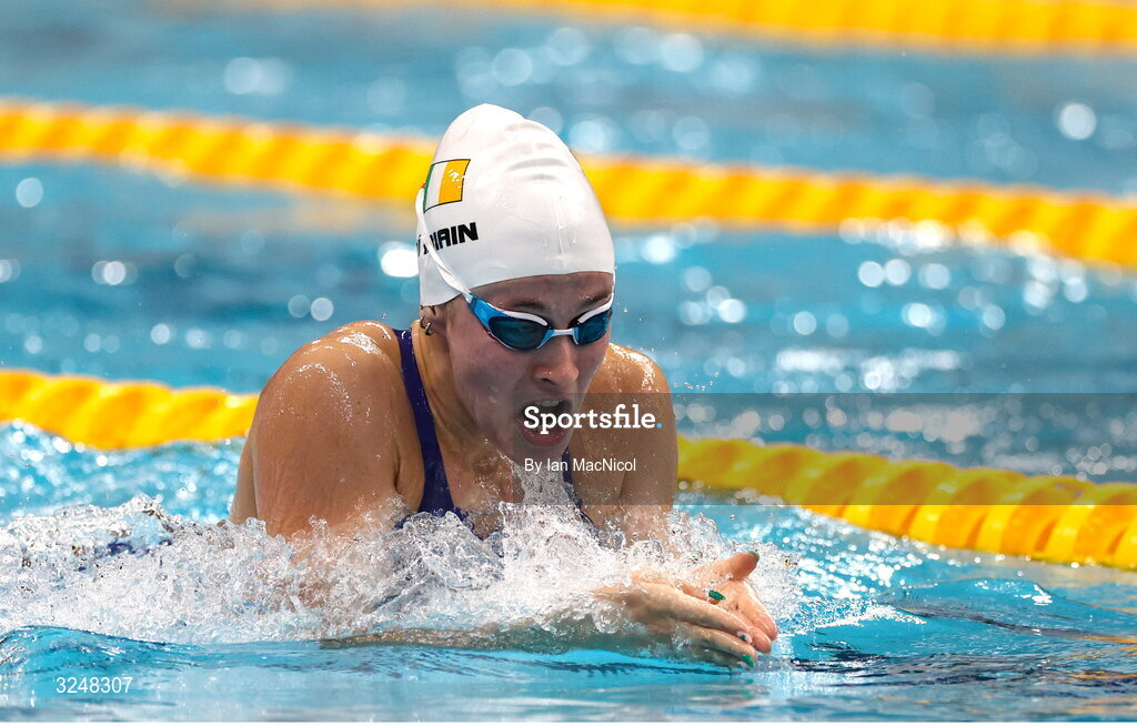 27 September 2025; Roisin Ni Riain of team Ireland competes in the final of the Women’s 200m Medley SM13 during day seven of the Toyota World Para Swimming Championships at the OCBC Aquatic Centre in Singapore. Photo by Ian MacNicol/Sportsfile