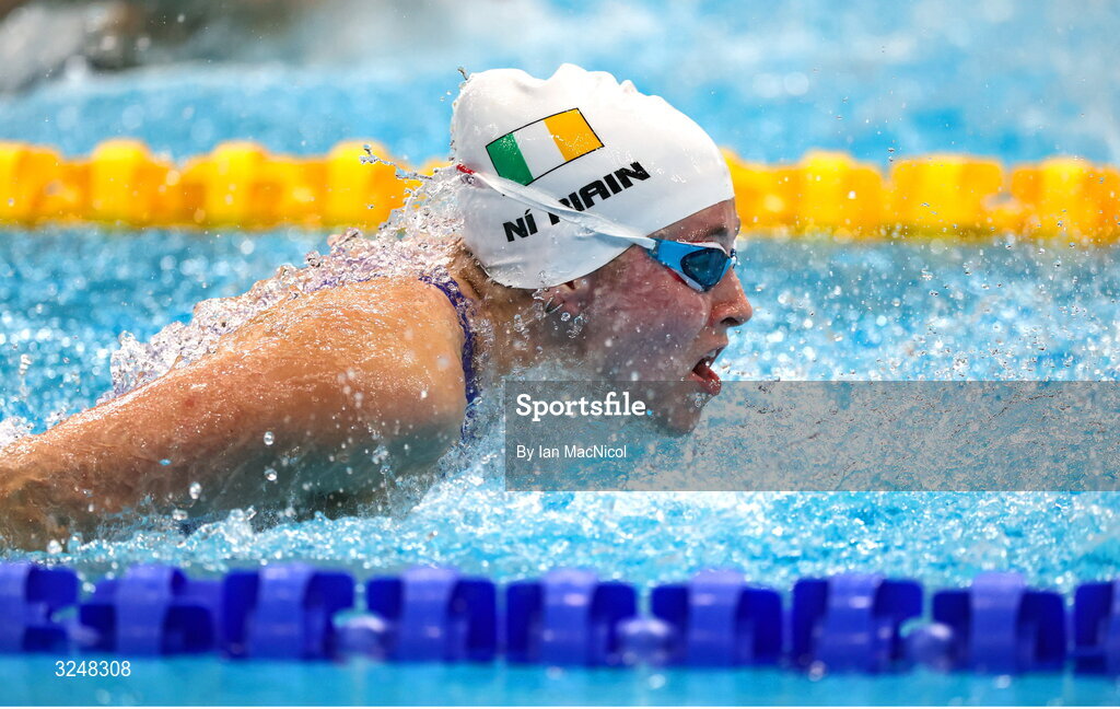 27 September 2025; Roisin Ni Riain of team Ireland competes in the final of the Women’s 200m Medley SM13 during day seven of the Toyota World Para Swimming Championships at the OCBC Aquatic Centre in Singapore. Photo by Ian MacNicol/Sportsfile