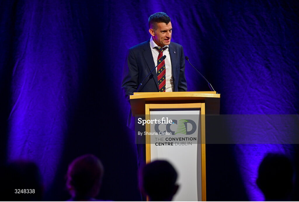 27 September 2025; UPMC Sports Surgery Clinic consultant orthopaedic surgeon Sam Lynch during the UPMC Orthopaedic Care and Sports Medicine Conference at The Convention Centre in Dublin. Photo by Shauna Clinton/Sportsfile