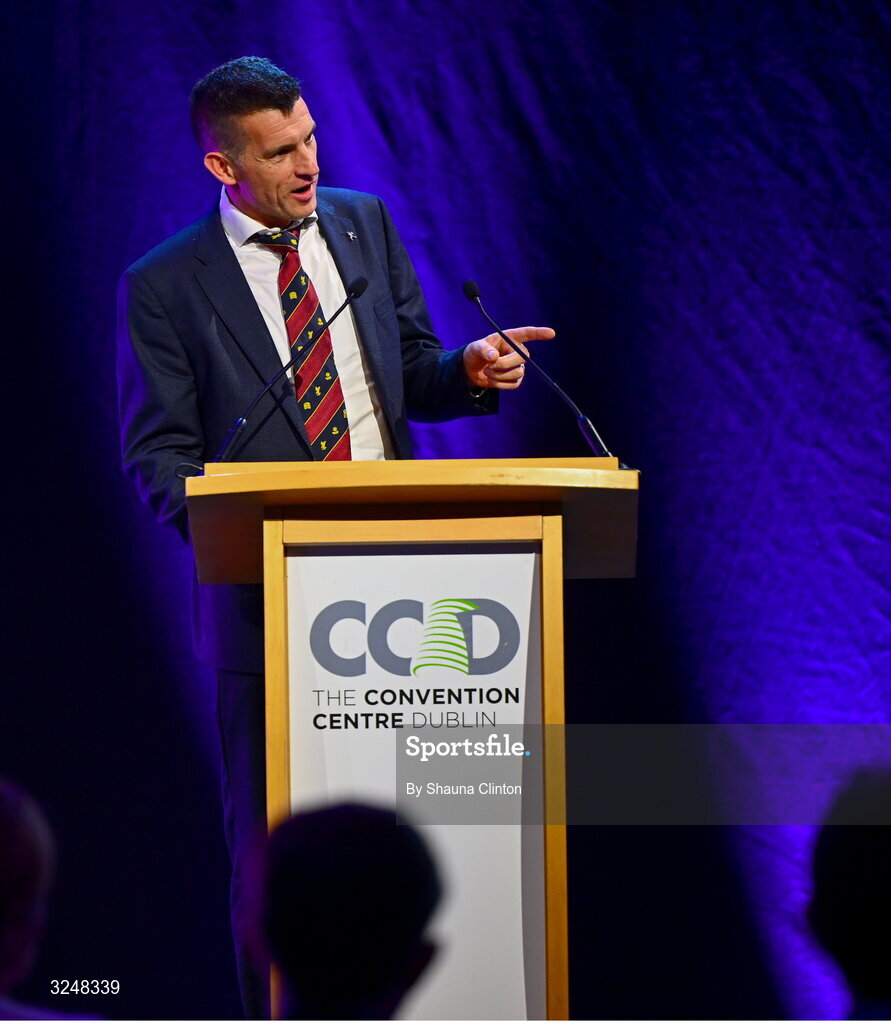 27 September 2025; UPMC Sports Surgery Clinic consultant orthopaedic surgeon Sam Lynch during the UPMC Orthopaedic Care and Sports Medicine Conference at The Convention Centre in Dublin. Photo by Shauna Clinton/Sportsfile