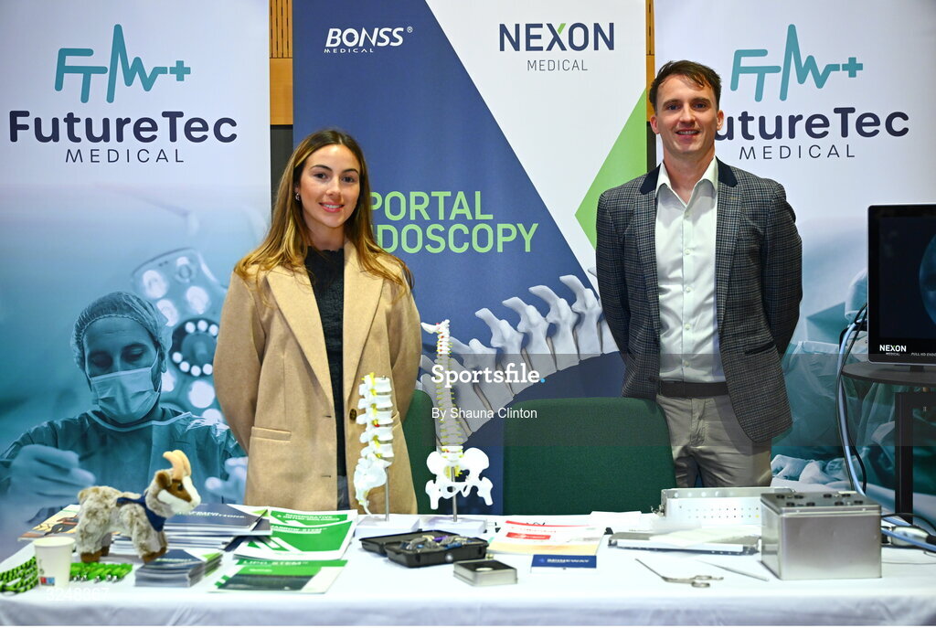 27 September 2025; A general view of the FutureTec Medical stand during the UPMC Orthopaedic Care and Sports Medicine Conference at The Convention Centre in Dublin. Photo by Shauna Clinton/Sportsfile