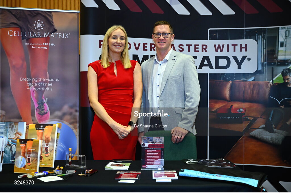 27 September 2025; A general view of the Cellular Matrix stand during the UPMC Orthopaedic Care and Sports Medicine Conference at The Convention Centre in Dublin. Photo by Shauna Clinton/Sportsfile