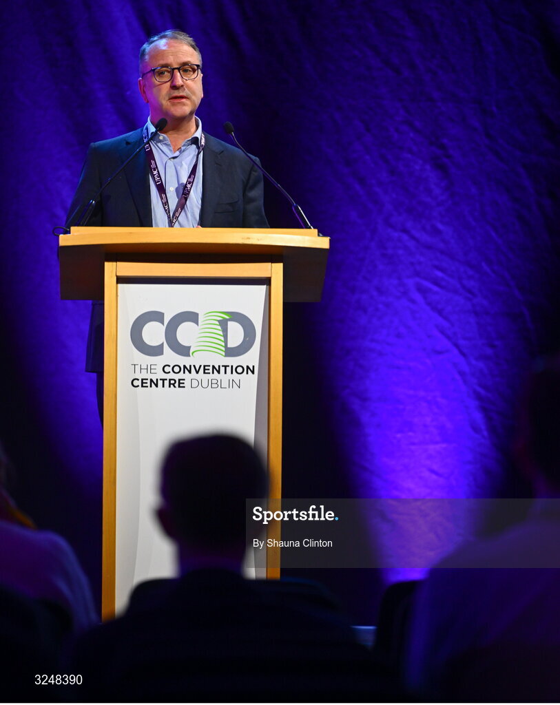 27 September 2025; UPMC Sports Surgery Clinic consultant neurosurgeon Michael Kelleher during the UPMC Orthopaedic Care and Sports Medicine Conference at The Convention Centre in Dublin. Photo by Shauna Clinton/Sportsfile