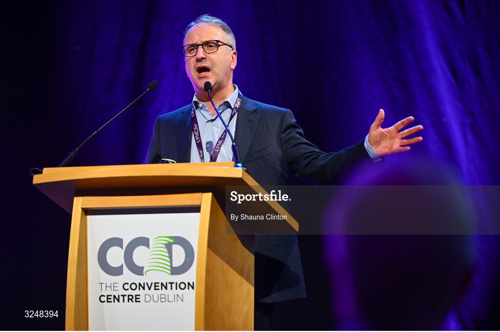 27 September 2025; UPMC Sports Surgery Clinic consultant neurosurgeon Michael Kelleher during the UPMC Orthopaedic Care and Sports Medicine Conference at The Convention Centre in Dublin. Photo by Shauna Clinton/Sportsfile