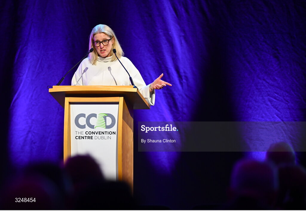 27 September 2025; UPMC Sports Surgery Clinic consultant orthopaedic surgeon Ann Maria Byrne during the UPMC Orthopaedic Care and Sports Medicine Conference at The Convention Centre in Dublin. Photo by Shauna Clinton/Sportsfile