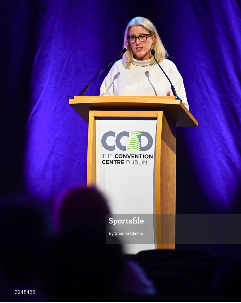 27 September 2025; UPMC Sports Surgery Clinic consultant orthopaedic surgeon Ann Maria Byrne during the UPMC Orthopaedic Care and Sports Medicine Conference at The Convention Centre in Dublin. Photo by Shauna Clinton/Sportsfile