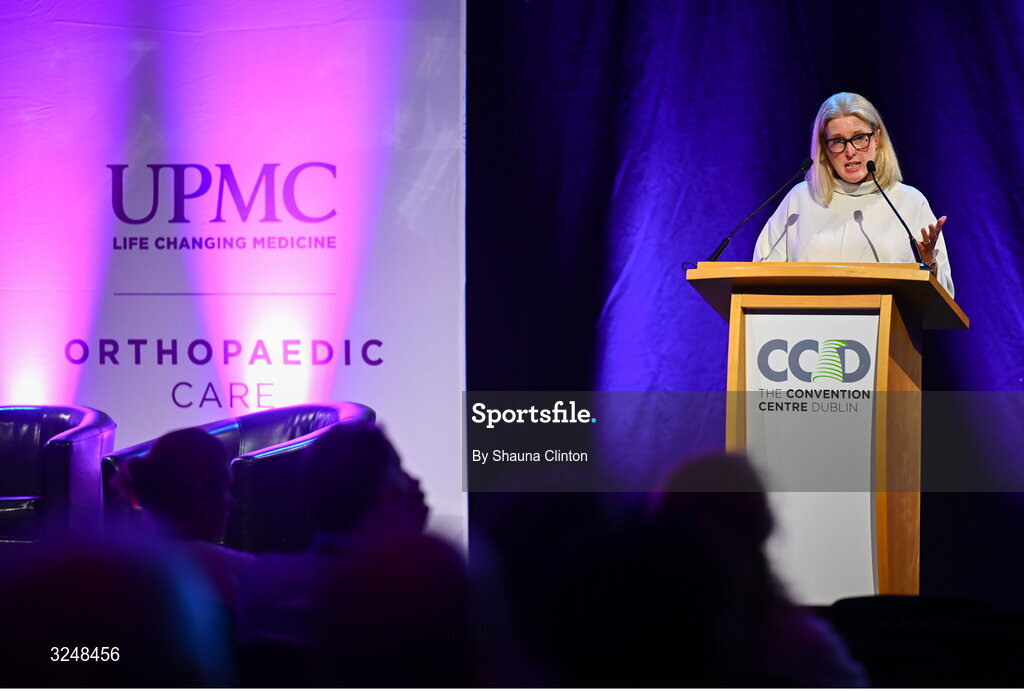 27 September 2025; UPMC Sports Surgery Clinic consultant orthopaedic surgeon Ann Maria Byrne during the UPMC Orthopaedic Care and Sports Medicine Conference at The Convention Centre in Dublin. Photo by Shauna Clinton/Sportsfile
