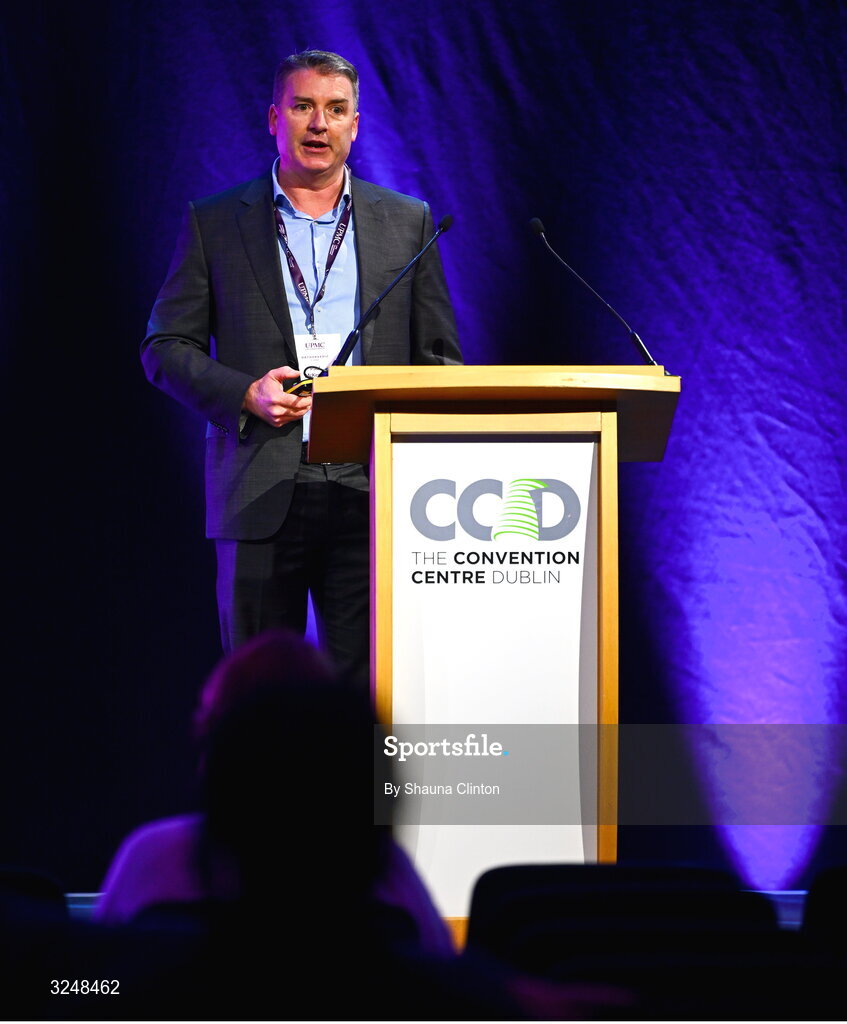 27 September 2025; UPMC Whitfield Hospital consultant orthopaedic surgeon Professor Paul McKenna during the UPMC Orthopaedic Care and Sports Medicine Conference at The Convention Centre in Dublin. Photo by Shauna Clinton/Sportsfile