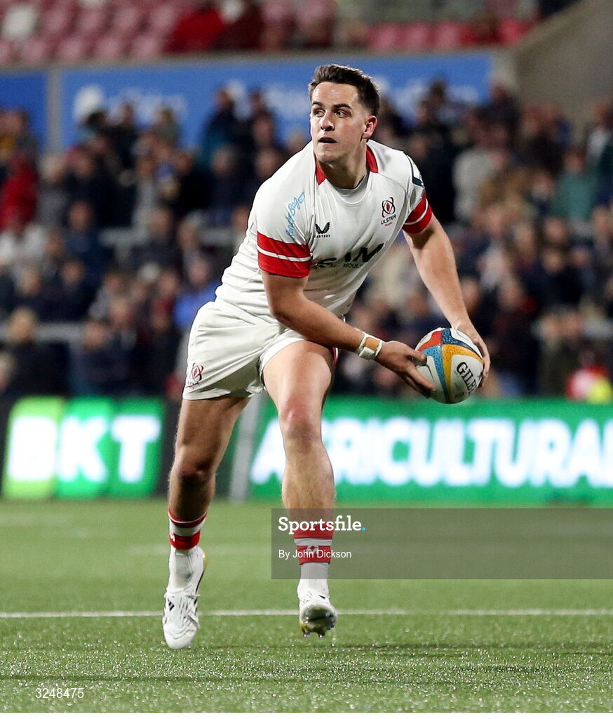 26 September 2025; James Hume of Ulster during the United Rugby Championship match between Ulster and Dragons at Affidea Stadium in Belfast. Photo by John Dickson/Sportsfile