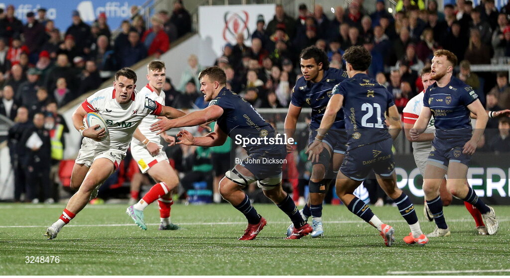 26 September 2025; James Hume of Ulster during the United Rugby Championship match between Ulster and Dragons at Affidea Stadium in Belfast. Photo by John Dickson/Sportsfile