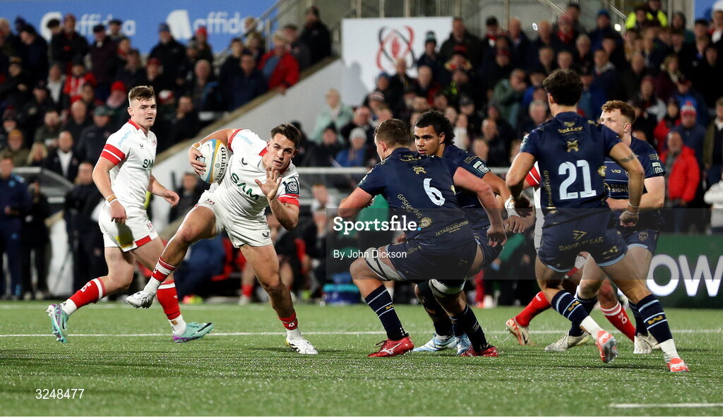 26 September 2025; James Hume of Ulster during the United Rugby Championship match between Ulster and Dragons at Affidea Stadium in Belfast. Photo by John Dickson/Sportsfile