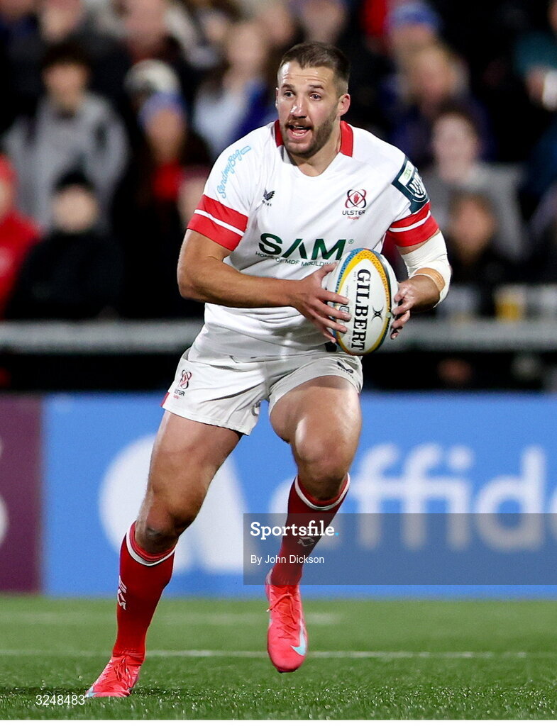 26 September 2025; Stuart McCloskey of Ulster during the United Rugby Championship match between Ulster and Dragons at Affidea Stadium in Belfast. Photo by John Dickson/Sportsfile