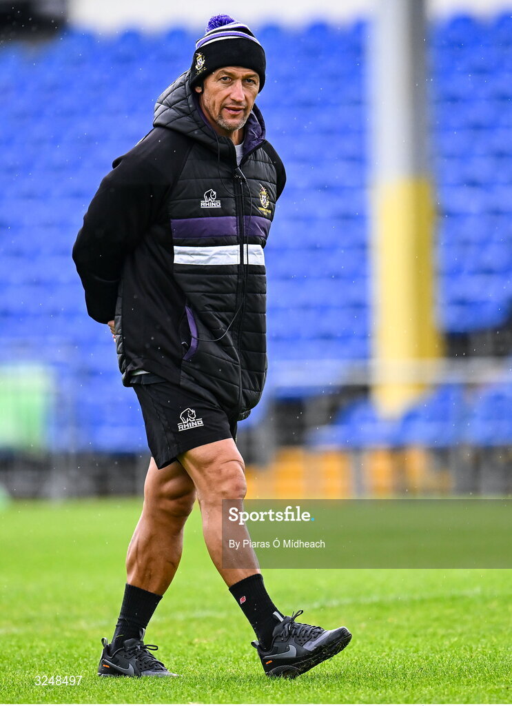 27 September 2025; Terenure College RFC head coach Carlos Spencer before the Energia All-Ireland League Division 1A match between UCD and Terenure College RFC at UCD Bowl in Dublin. Photo by Piaras Ó Mídheach/Sportsfile