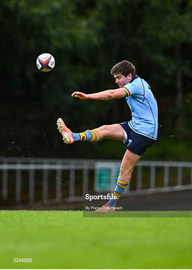 27 September 2025; Patrick Clancey of UCD during the Energia All-Ireland League Division 1A match between UCD and Terenure College RFC at UCD Bowl in Dublin. Photo by Piaras Ó Mídheach/Sportsfile